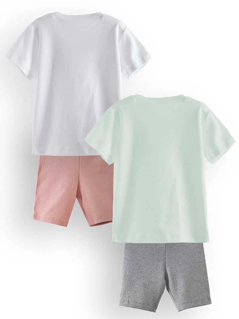 Denokids 2 Pack Girl Pyjama Set Flowers - Image 4